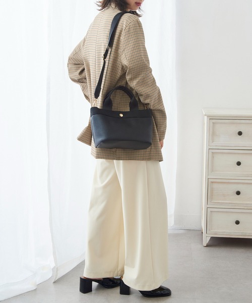 MAISON BREEZE（メゾンブリーズ）の「【MAISON BREEZE】ポーチ付き 2wayテープショルダーバッグ ハンドバッグ SNBD（ショルダーバッグ・レディース・ベージュ/ブラック/グレー・FREE）」の10枚目の写真