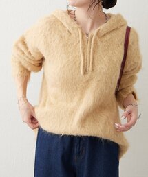 NUNIFE | 【NUNIFE】起毛ハーフZIPパーカー(ニット/セーター)