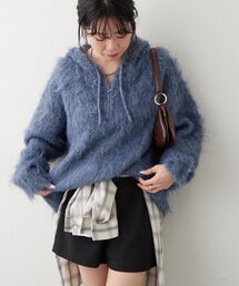 NUNIFE（ユニフィー）の「【NUNIFE】起毛ハーフZIPパーカー（ニット/セーター・レディース）」