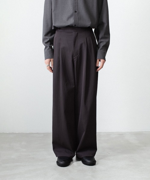 ATTACHMENT（アタッチメント）の「PE/CO/LI ドライツイル ワイドトラウザーズ / PE/CO/LI DRY TWILL WIDE TROUSERS（スラックス・メンズ・ブラック・1/2）」の11枚目の写真