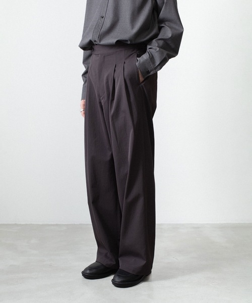 ATTACHMENT（アタッチメント）の「PE/CO/LI ドライツイル ワイドトラウザーズ / PE/CO/LI DRY TWILL WIDE TROUSERS（スラックス・メンズ・ブラック・1/2）」の13枚目の写真