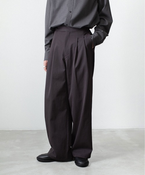 ATTACHMENT（アタッチメント）の「PE/CO/LI ドライツイル ワイドトラウザーズ / PE/CO/LI DRY TWILL WIDE TROUSERS（スラックス・メンズ・ブラック・1/2）」の14枚目の写真