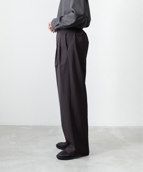 ATTACHMENT（アタッチメント）の「PE/CO/LI ドライツイル ワイドトラウザーズ / PE/CO/LI DRY TWILL WIDE TROUSERS（スラックス・メンズ・ブラック・1/2）」の15枚目の写真