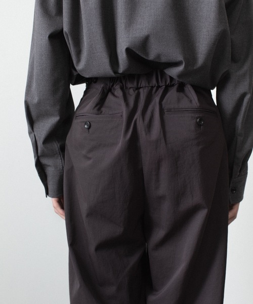 ATTACHMENT（アタッチメント）の「PE/CO/LI ドライツイル ワイドトラウザーズ / PE/CO/LI DRY TWILL WIDE TROUSERS（スラックス・メンズ・ブラック・1/2）」の17枚目の写真