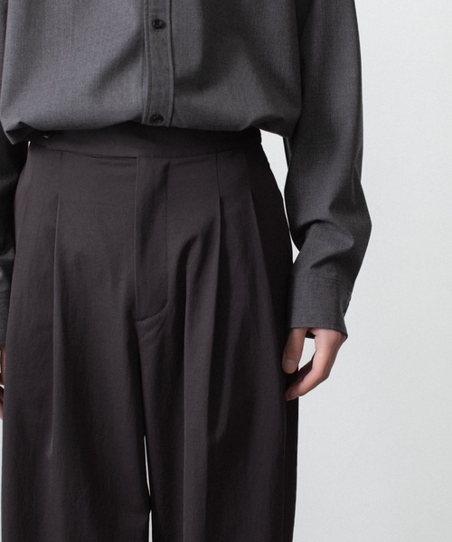 ATTACHMENT（アタッチメント）の「PE/CO/LI ドライツイル ワイドトラウザーズ / PE/CO/LI DRY TWILL WIDE TROUSERS（スラックス・メンズ・ブラック・1/2）」の18枚目の写真