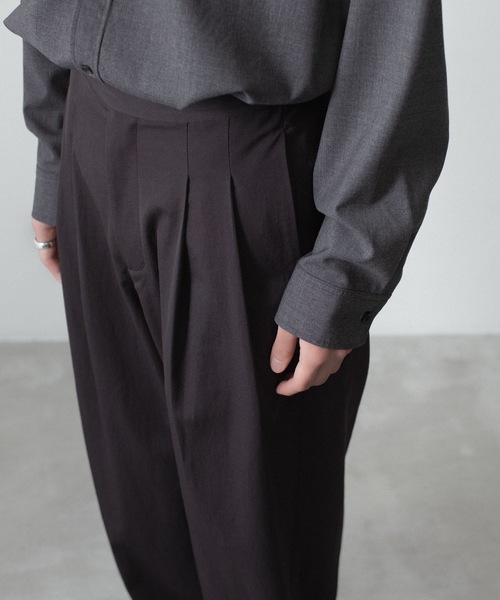 ATTACHMENT（アタッチメント）の「PE/CO/LI ドライツイル ワイドトラウザーズ / PE/CO/LI DRY TWILL WIDE TROUSERS（スラックス・メンズ・ブラック・1/2）」の20枚目の写真