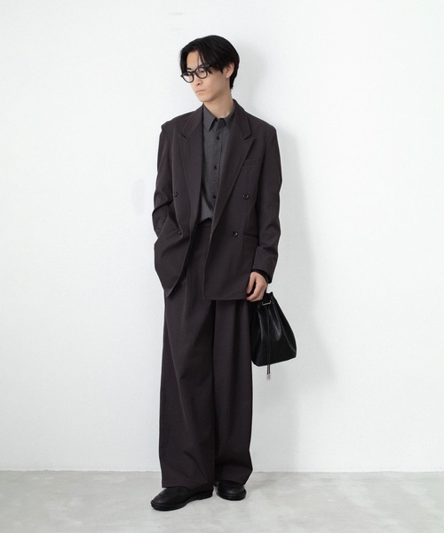 ATTACHMENT（アタッチメント）の「PE/CO/LI ドライツイル ワイドトラウザーズ / PE/CO/LI DRY TWILL WIDE TROUSERS（スラックス・メンズ・ブラック・1/2）」の21枚目の写真