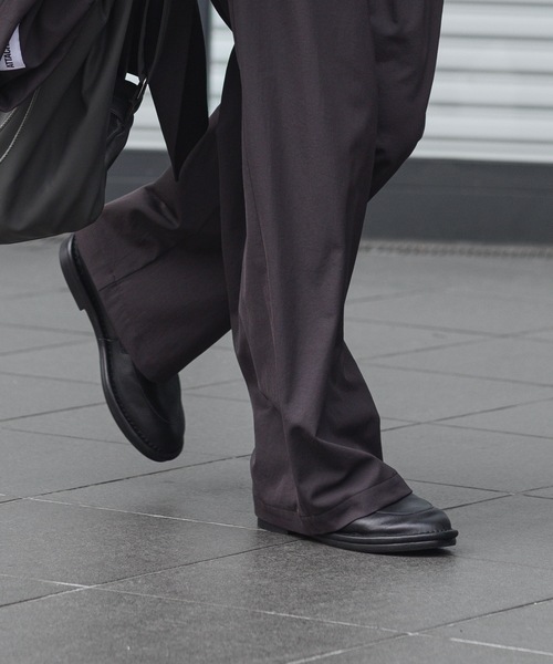 ATTACHMENT（アタッチメント）の「PE/CO/LI ドライツイル ワイドトラウザーズ / PE/CO/LI DRY TWILL WIDE TROUSERS（スラックス・メンズ・ブラック・1/2）」の6枚目の写真