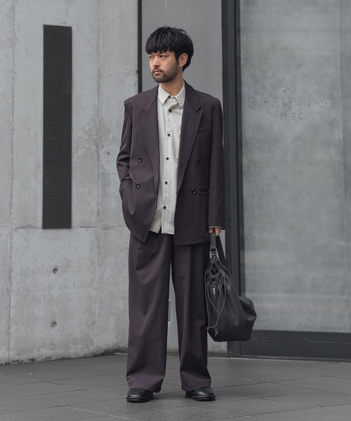 ATTACHMENT（アタッチメント）の「PE/CO/LI ドライツイル ワイドトラウザーズ / PE/CO/LI DRY TWILL WIDE TROUSERS（スラックス・メンズ・ブラック・1/2）」の8枚目の写真