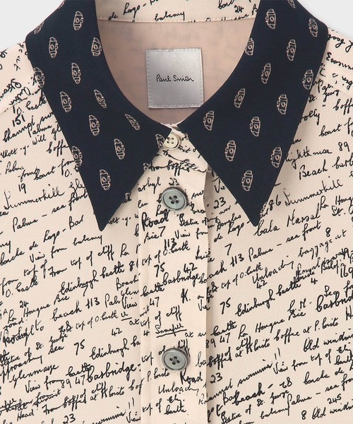 Paul Smith（ポールスミス）の「ウィメンズ "Slide Notes" ブロッキング シャツ / 255056 329B（シャツ/ブラウス・レディース・アイボリー・38/40）」の2枚目の写真
