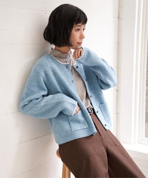 LBC（エルビーシー）の「ジャカード切り替えシアーロンT（Tシャツ/カットソー・レディース・ホワイト/ブラック/カーキ/グレー・M/L）」の17枚目の写真