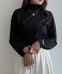 LBC | ジャカード切り替えシアーロンT(Tシャツ/カットソー)