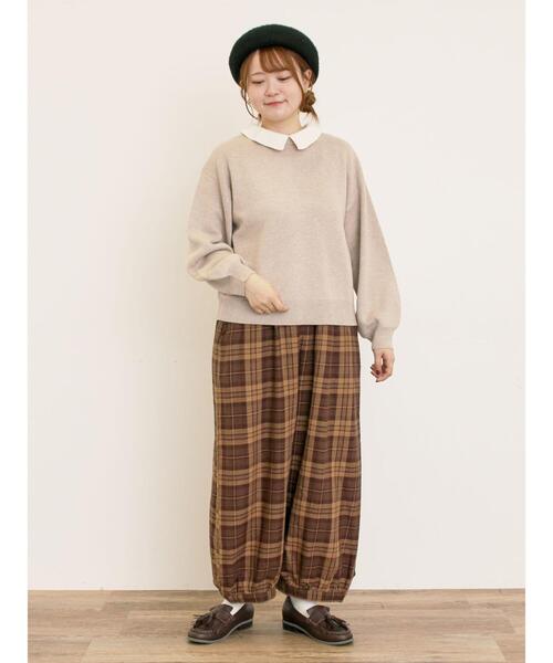 Samansa Mos2（サマンサ モスモス）の「【M/Lサイズ】チェック柄アソートバルーンパンツ（その他パンツ・レディース・ベージュ/ブラック/ブラウン・M/L）」の22枚目の写真