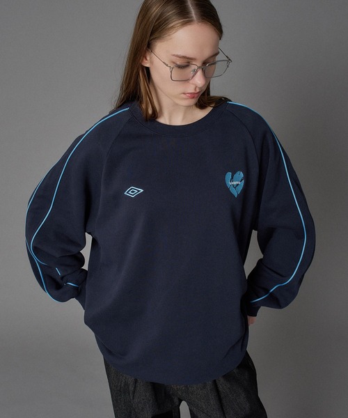 UMBRO 】PIPING DRAW CODE SWEAT / パイピングドローコードスウェット