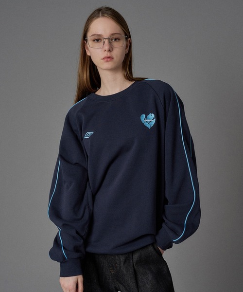 UMBRO 】PIPING DRAW CODE SWEAT / パイピングドローコードスウェット