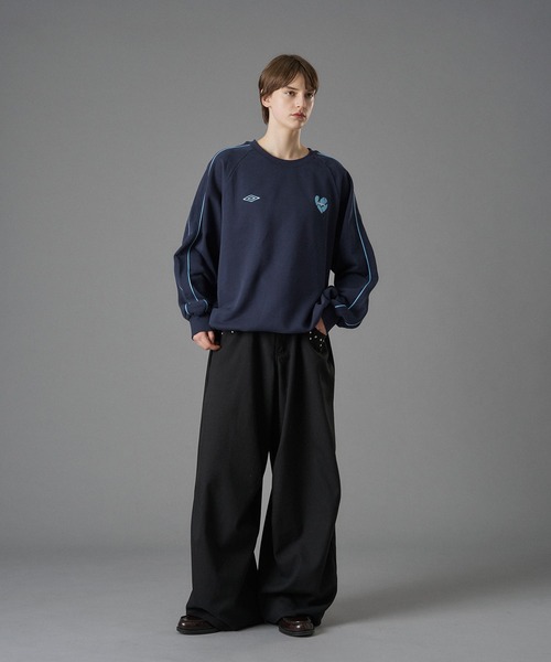 UMBRO 】PIPING DRAW CODE SWEAT / パイピングドローコードスウェット