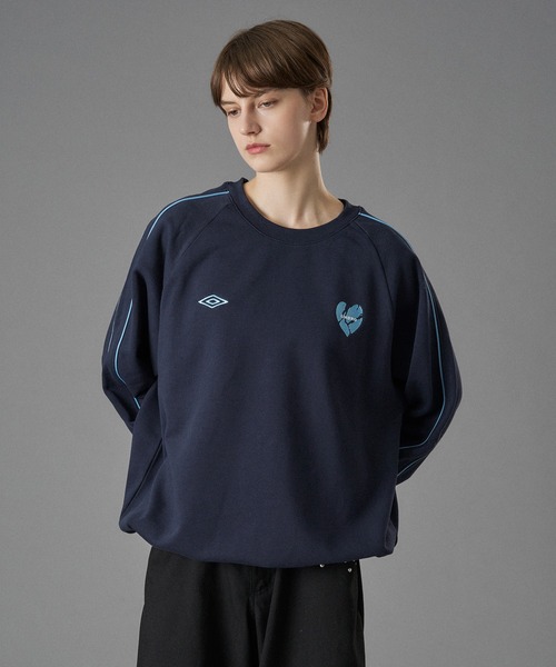 UMBRO 】PIPING DRAW CODE SWEAT / パイピングドローコードスウェット