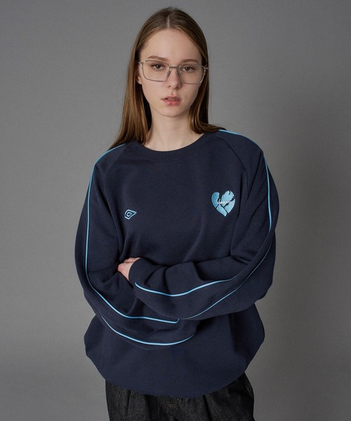 UMBRO 】PIPING DRAW CODE SWEAT / パイピングドローコードスウェット