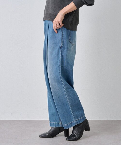 BEARDSLEY(ビアズリー)の「フルカワコラボ ルーズタックデニム(デニムパンツ・レディース・インディゴブルー・2/1)」の15枚目の写真