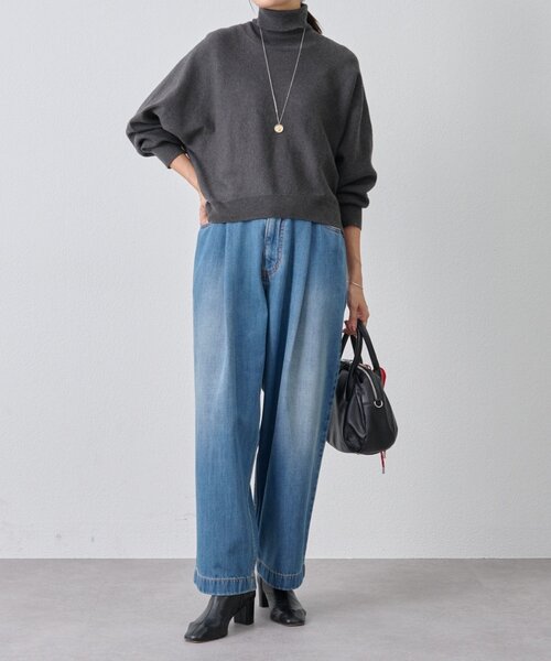 BEARDSLEY(ビアズリー)の「フルカワコラボ ルーズタックデニム(デニムパンツ・レディース・インディゴブルー・2/1)」の18枚目の写真