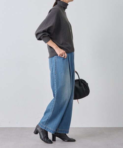 BEARDSLEY(ビアズリー)の「フルカワコラボ ルーズタックデニム(デニムパンツ・レディース・インディゴブルー・2/1)」の19枚目の写真