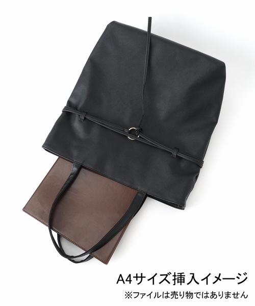 LE TALON（ルタロン）の「LE TALON belt tote bag（ショルダーバッグ・レディース・ウッド/ブラック・FREE）」の13枚目の写真