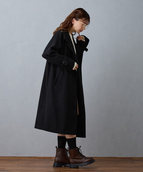 NICOLE CLUB（ニコル クラブ）の「スタンドカラーロングコート（その他