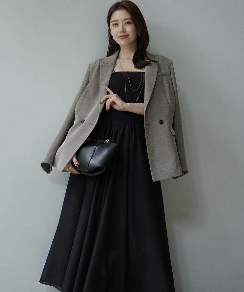 anuans（アニュアンス）の「メッシュダブルジャケット（テーラードジャケット・レディース・ベージュ/ダークネイビー・SMALL/MEDIUM）」の11枚目の写真