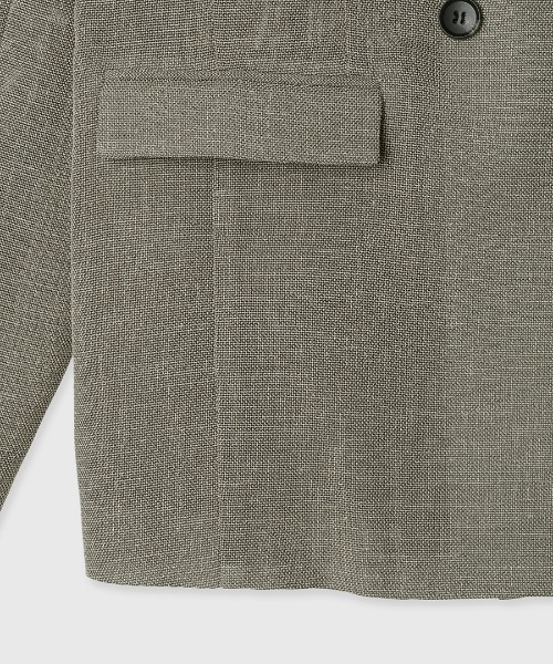 anuans（アニュアンス）の「メッシュダブルジャケット（テーラードジャケット・レディース・ベージュ/ダークネイビー・SMALL/MEDIUM）」の4枚目の写真