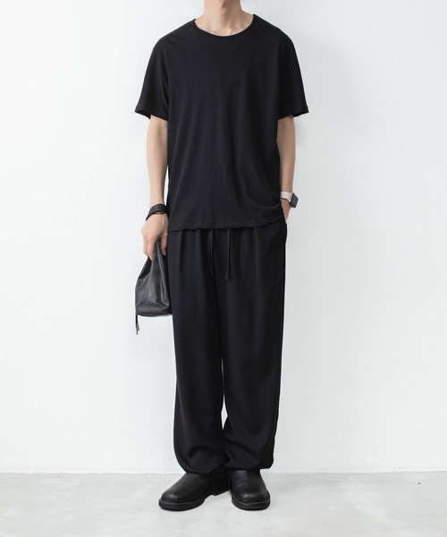 ATTACHMENT(アタッチメント)の「100/3 ハイツイスト ジャージー スリムフィット S/S TEE / 100/3 HIGH TWIST JERSEY SLIM FIT S/S TEE(Tシャツ/カットソー・メンズ・グレー/ホワイト/ライトオレンジ系/ブラック・1/3/2/4)」の5枚目の写真