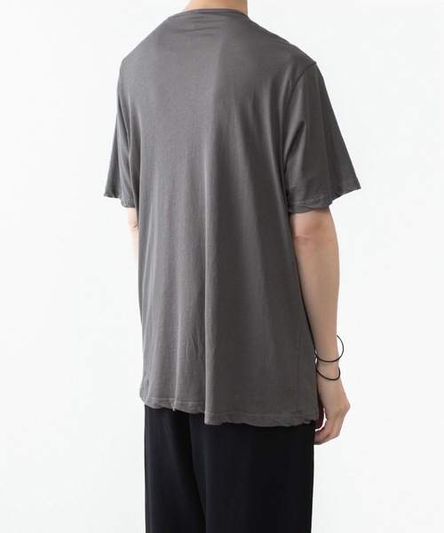 ATTACHMENT(アタッチメント)の「100/3 ハイツイスト ジャージー スリムフィット S/S TEE / 100/3 HIGH TWIST JERSEY SLIM FIT S/S TEE(Tシャツ/カットソー・メンズ・グレー/ホワイト/ライトオレンジ系/ブラック・1/3/2/4)」の11枚目の写真