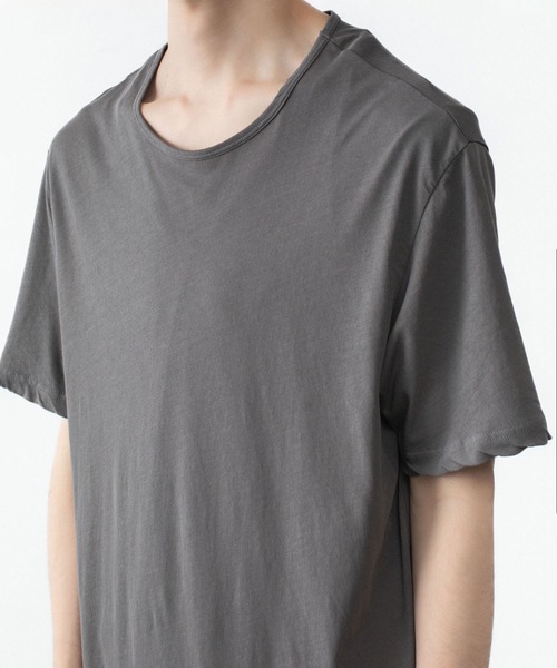 ATTACHMENT(アタッチメント)の「100/3 ハイツイスト ジャージー スリムフィット S/S TEE / 100/3 HIGH TWIST JERSEY SLIM FIT S/S TEE(Tシャツ/カットソー・メンズ・グレー/ホワイト/ライトオレンジ系/ブラック・1/3/2/4)」の12枚目の写真