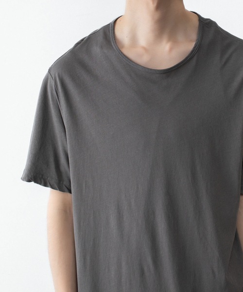 ATTACHMENT(アタッチメント)の「100/3 ハイツイスト ジャージー スリムフィット S/S TEE / 100/3 HIGH TWIST JERSEY SLIM FIT S/S TEE(Tシャツ/カットソー・メンズ・グレー/ホワイト/ライトオレンジ系/ブラック・1/3/2/4)」の13枚目の写真