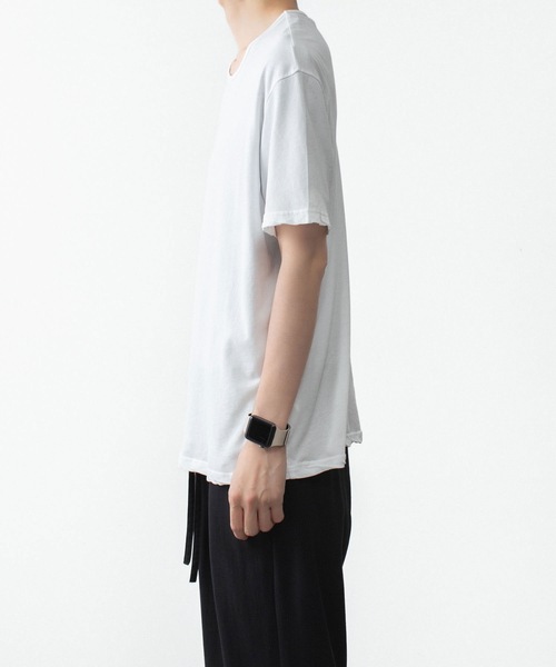 ATTACHMENT(アタッチメント)の「100/3 ハイツイスト ジャージー スリムフィット S/S TEE / 100/3 HIGH TWIST JERSEY SLIM FIT S/S TEE(Tシャツ/カットソー・メンズ・グレー/ホワイト/ライトオレンジ系/ブラック・1/3/2/4)」の18枚目の写真