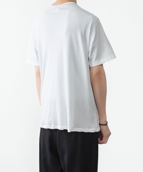 ATTACHMENT(アタッチメント)の「100/3 ハイツイスト ジャージー スリムフィット S/S TEE / 100/3 HIGH TWIST JERSEY SLIM FIT S/S TEE(Tシャツ/カットソー・メンズ・グレー/ホワイト/ライトオレンジ系/ブラック・1/3/2/4)」の19枚目の写真
