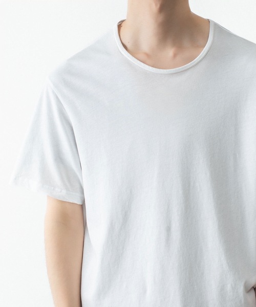 ATTACHMENT(アタッチメント)の「100/3 ハイツイスト ジャージー スリムフィット S/S TEE / 100/3 HIGH TWIST JERSEY SLIM FIT S/S TEE(Tシャツ/カットソー・メンズ・グレー/ホワイト/ライトオレンジ系/ブラック・1/3/2/4)」の21枚目の写真