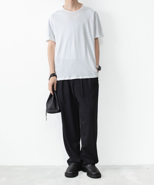 ATTACHMENT(アタッチメント)の「100/3 ハイツイスト ジャージー スリムフィット S/S TEE / 100/3 HIGH TWIST JERSEY SLIM FIT S/S TEE(Tシャツ/カットソー・メンズ・グレー/ホワイト/ライトオレンジ系/ブラック・1/3/2/4)」の22枚目の写真