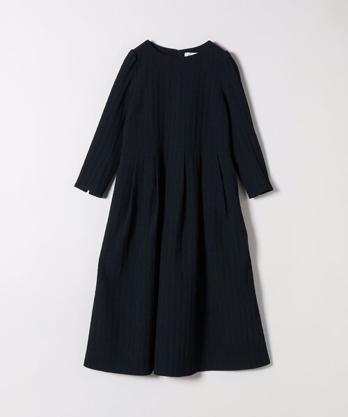 SHIPS any（シップス エニィ）の「SHIPS any:〈手洗い可能〉ジャカード ウエスト タック ノーカラー ワンピース［NAVY BLUE］（ワンピース・レディース・ネイビー/ナチュラル/ブラック・ONE SIZE）」の15枚目の写真