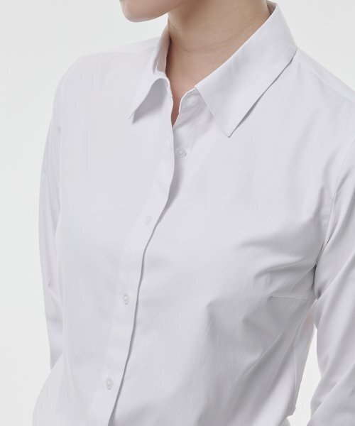 MUSINSA STANDARD WOMAN（ムシンサスタンダードウーマン）の「ウィメンズスリムフィットシャツ[ホワイト]（シャツ/ブラウス・レディース・その他・SMALL/MEDIUM/LARGE/X-SMALL）」の22枚目の写真