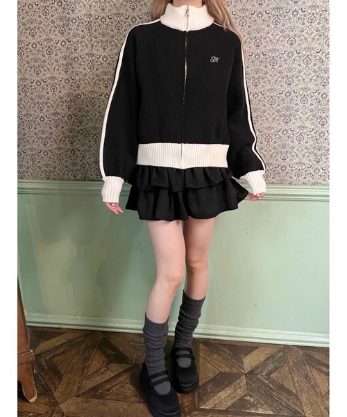 PHILLY(フィリー)の「ラインジップニットパーカー(パーカー・レディース・グレー/ブラック・FREE)」の5枚目の写真