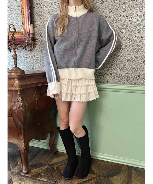 PHILLY(フィリー)の「ラインジップニットパーカー(パーカー・レディース・グレー/ブラック・FREE)」の10枚目の写真