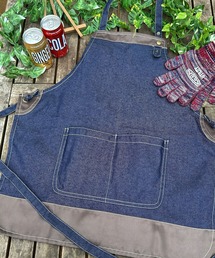 etre pret（エトレプレ）の「デニム調×レザー風カジュアル胸当てエプロン（エプロン・メンズ）」