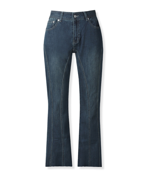 AVANDRESS（アバンドレス ）の「Thin Bootscut Pants VINTAGE BLUE（デニムパンツ・レディース・エメラルドブルー・SMALL/MEDIUM/LARGE/X-LARGE）」の18枚目の写真