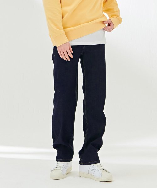 CHASECULT(チェイスカルト)の「男性 ローインバンディング ストレート デニムパンツ-DARK2313B04(デニムパンツ・メンズ・ネイビー・76/82/86/70)」の1枚目の写真