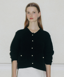 CLASSIC BUTTON CARDIGAN BLACK