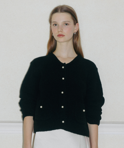 TTUDEMENT(トュードメント)の「CLASSIC BUTTON CARDIGAN BLACK(カーディガン/ボレロ・レディース・その他・FREE)」の1枚目の写真