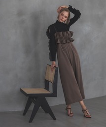 MERAKI（メラキ）の「トップフリルサロペットパンツ（サロペット/オーバーオール・レディース）」