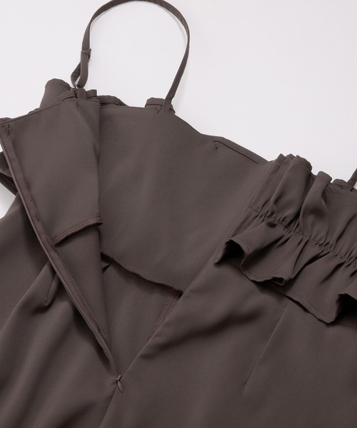 MERAKI(メラキ)の「トップフリルサロペットパンツ(サロペット/オーバーオール・レディース・ブラック/ブラウン・S/M)」の11枚目の写真