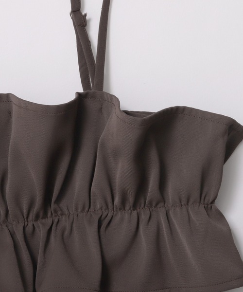 MERAKI(メラキ)の「トップフリルサロペットパンツ(サロペット/オーバーオール・レディース・ブラック/ブラウン・S/M)」の12枚目の写真