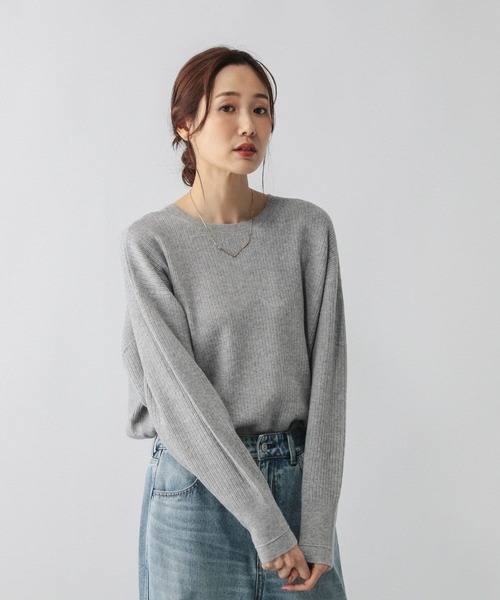 GLOBAL WORK(グローバルワーク)の「フワフワHugme2WAY/598046(ニット/セーター・レディース・レッド/キャメル/ライトグレー・LARGE/MEDIUM)」の14枚目の写真